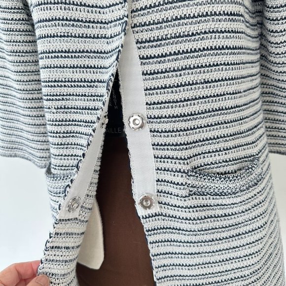 Cotton/Wool Striped Cardi with Tassel Trim - Picture 2 of 8